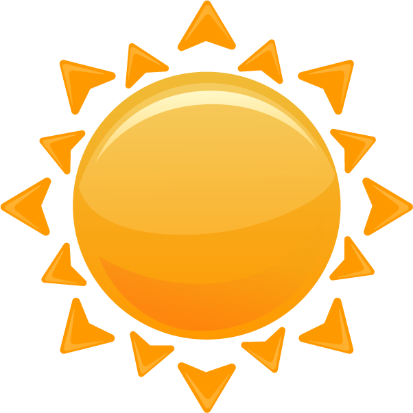 icon daquan industrial articles vector sun symbol with bright rays for summertime applications