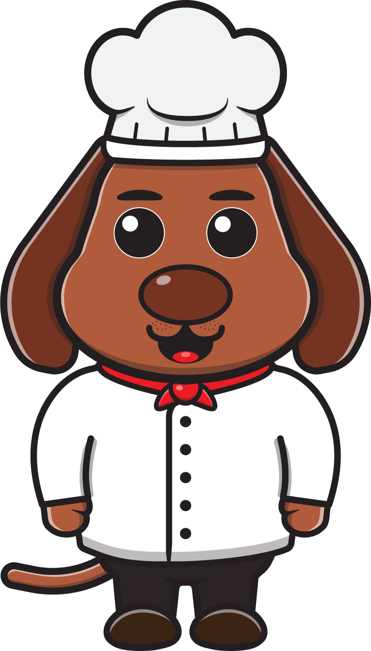 icon dog santa paws with cute dog sticker concept