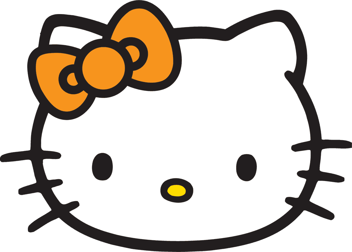 hello kitty official vector icon featuring a cute bow for fun decoration and branding