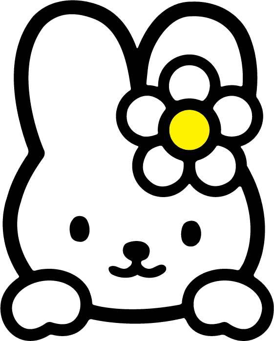 adorable hello kitty official vector icon featuring a bunny with a flower on its head