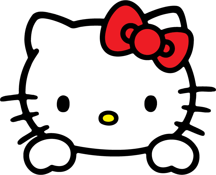 icon hello kitty official vector for adorable cartoon-themed projects and merchandise