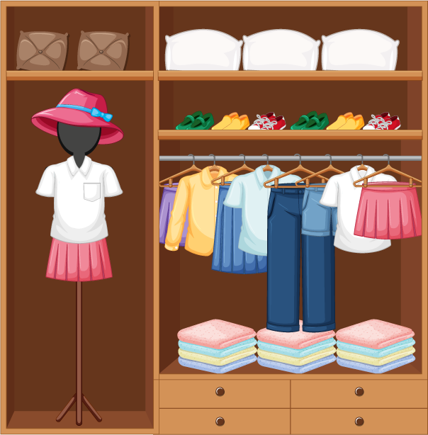 icon interior furniture decorations for stylish wardrobe organization and aesthetics