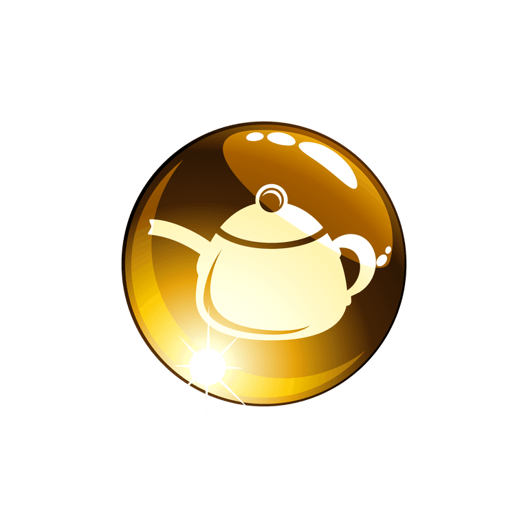 icon living icons vector of a shiny teapot for kitchen and home use