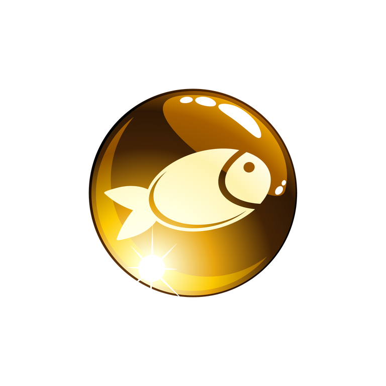 icon living icons vector a shiny fish symbol representing joy and prosperity in digital art