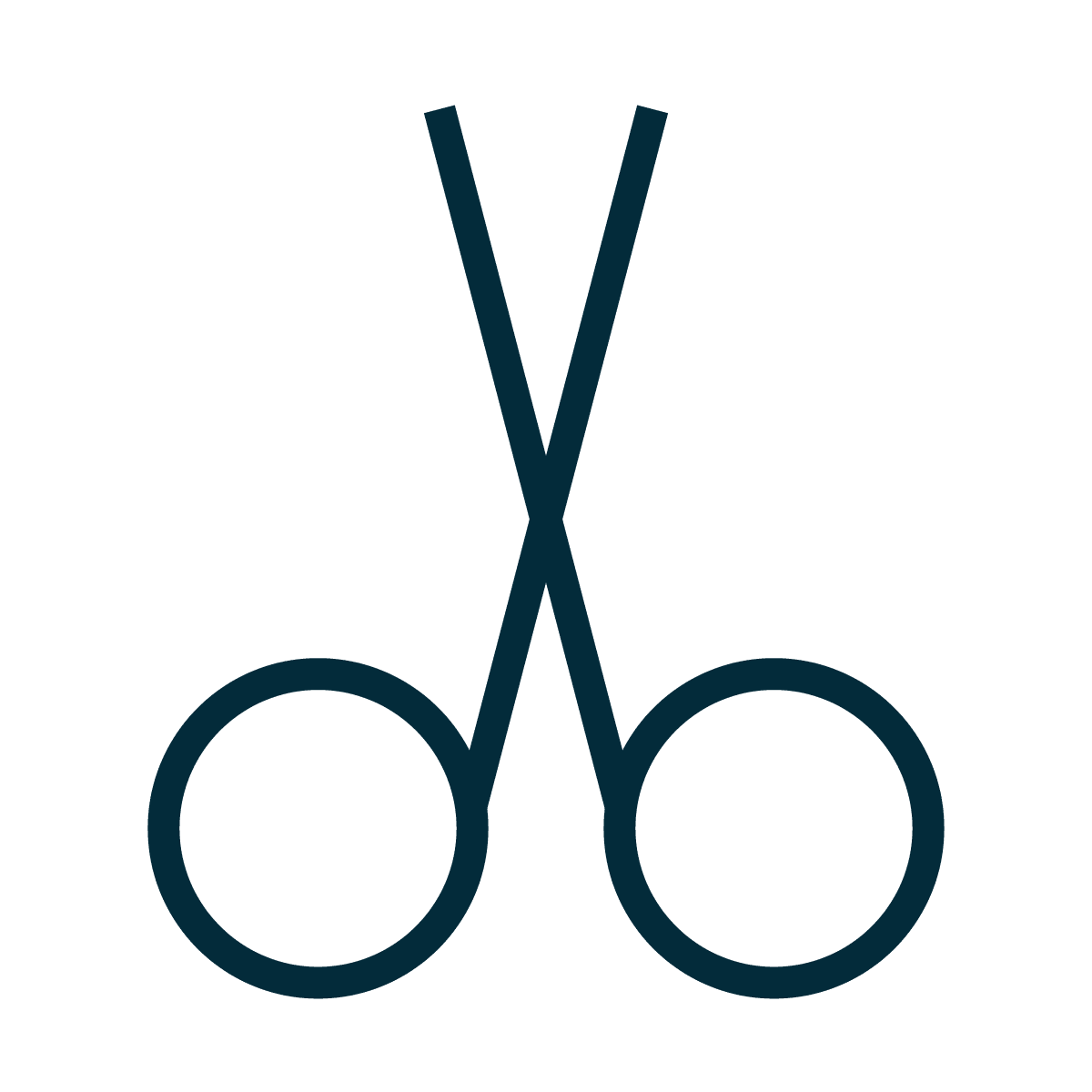 hairstyling tools silhouette icons in flat style for mobile apps