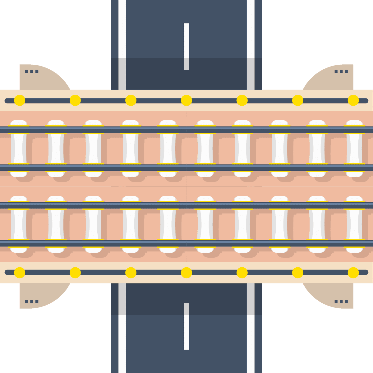 icon set city elements featuring modern transportation infrastructure for urban planning