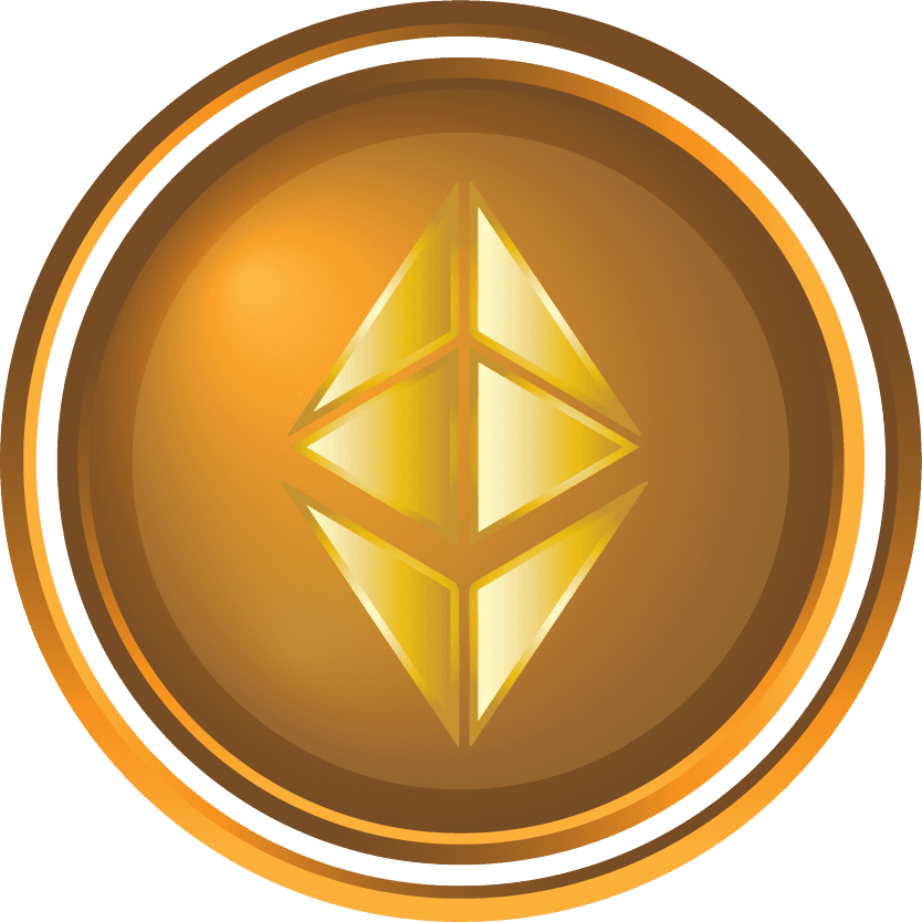 icon set crypto currency button with golden lines