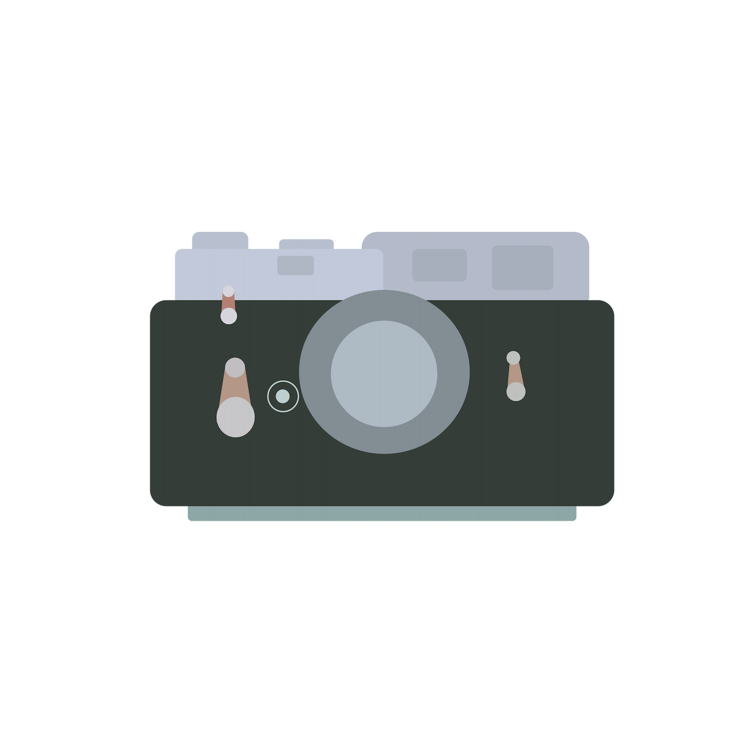 retro tech illustration flat icons vintage electronics