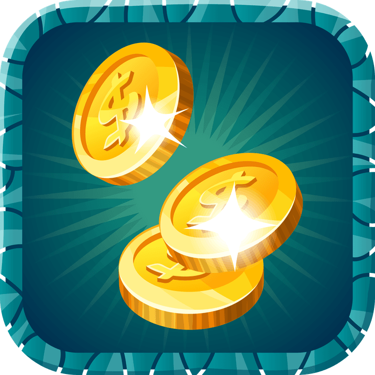 icons prizes computer game featuring shiny coins and vibrant colors for engaging gameplay