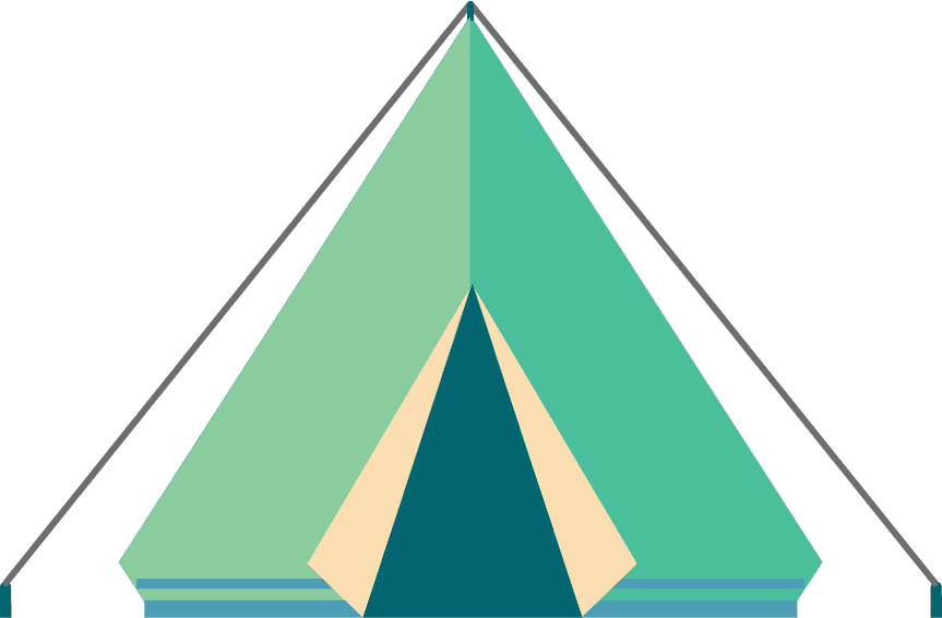 simple camping tents illustration