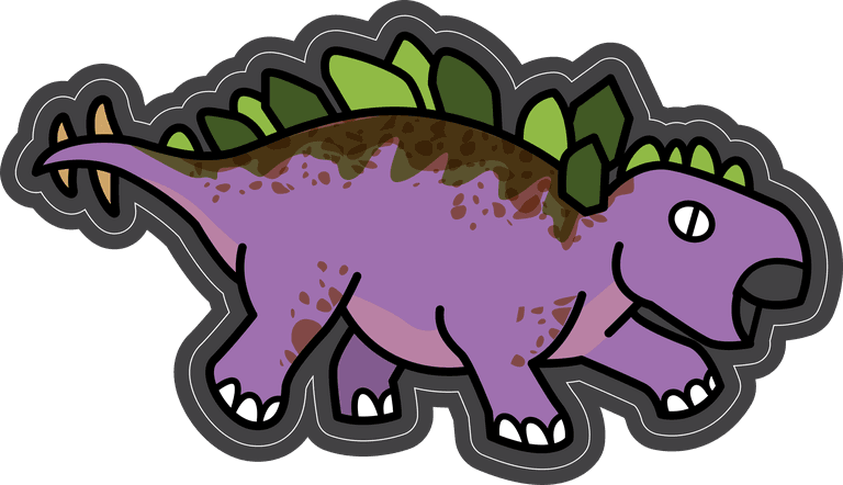 idiot dinosaur dinosaurus character cartoon set