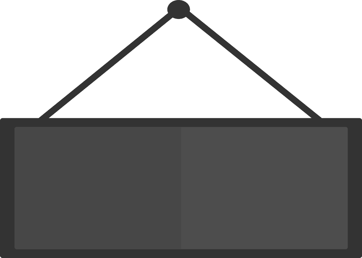 blank sign illustration suitable for announcements in modern minimalist style