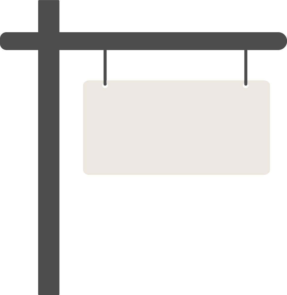 blank sign illustration perfect for customizable notifications and informative displays