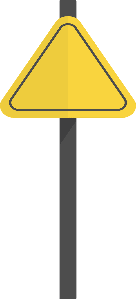 simple illustration blank sign vector for caution or warning messages outdoors