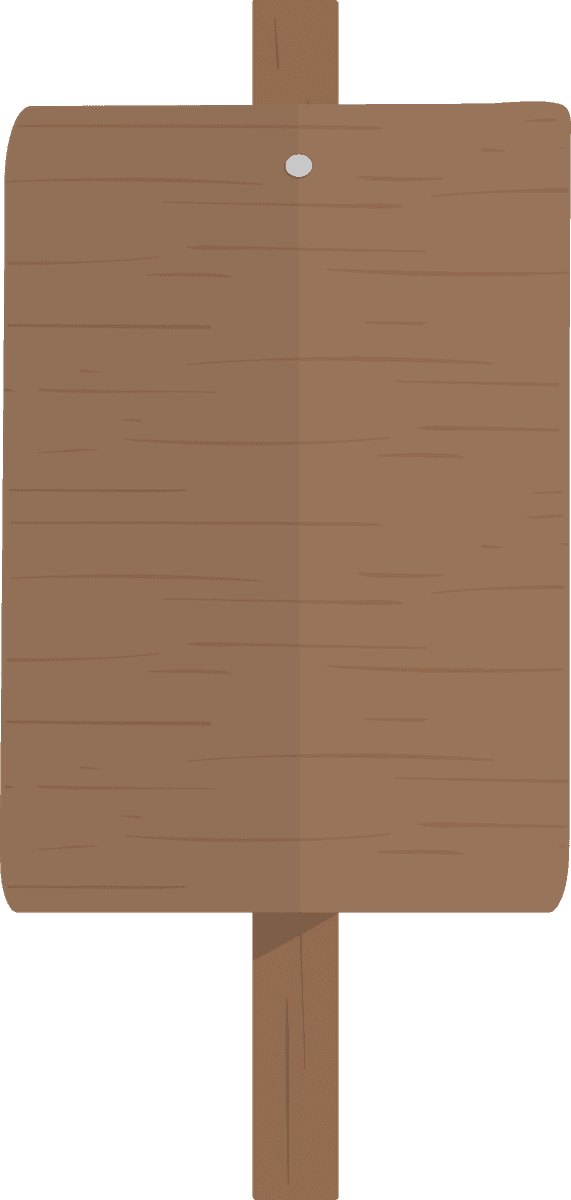 illustration blank sign vector for customizable messaging in rustic wooden style