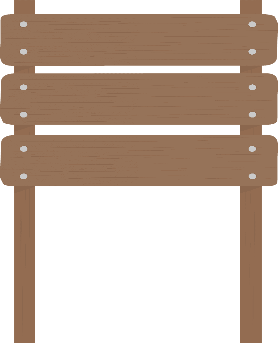 blank sign illustration for customizable outdoor announcements or directional signage