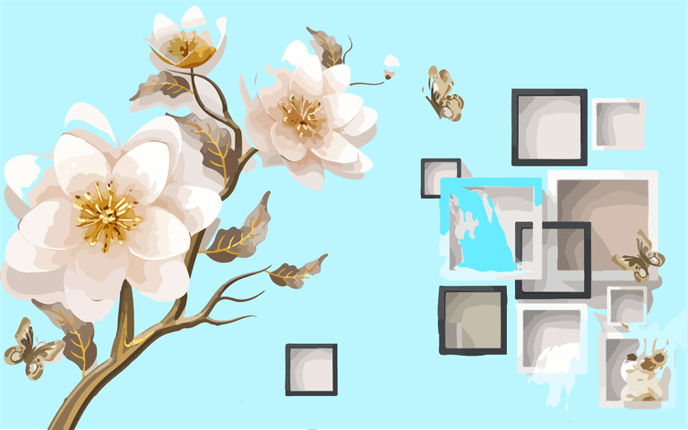 illustration d wallpaper illustration flower background