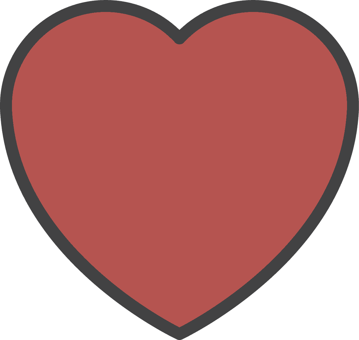 illustration daily stuff vector heart shape with bold outline for modern love themes