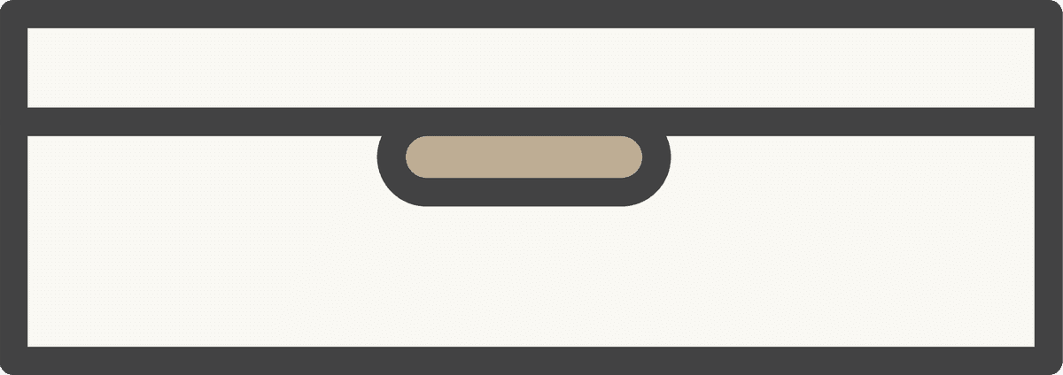 illustration daily stuff vector storage drawer in minimalist flat style