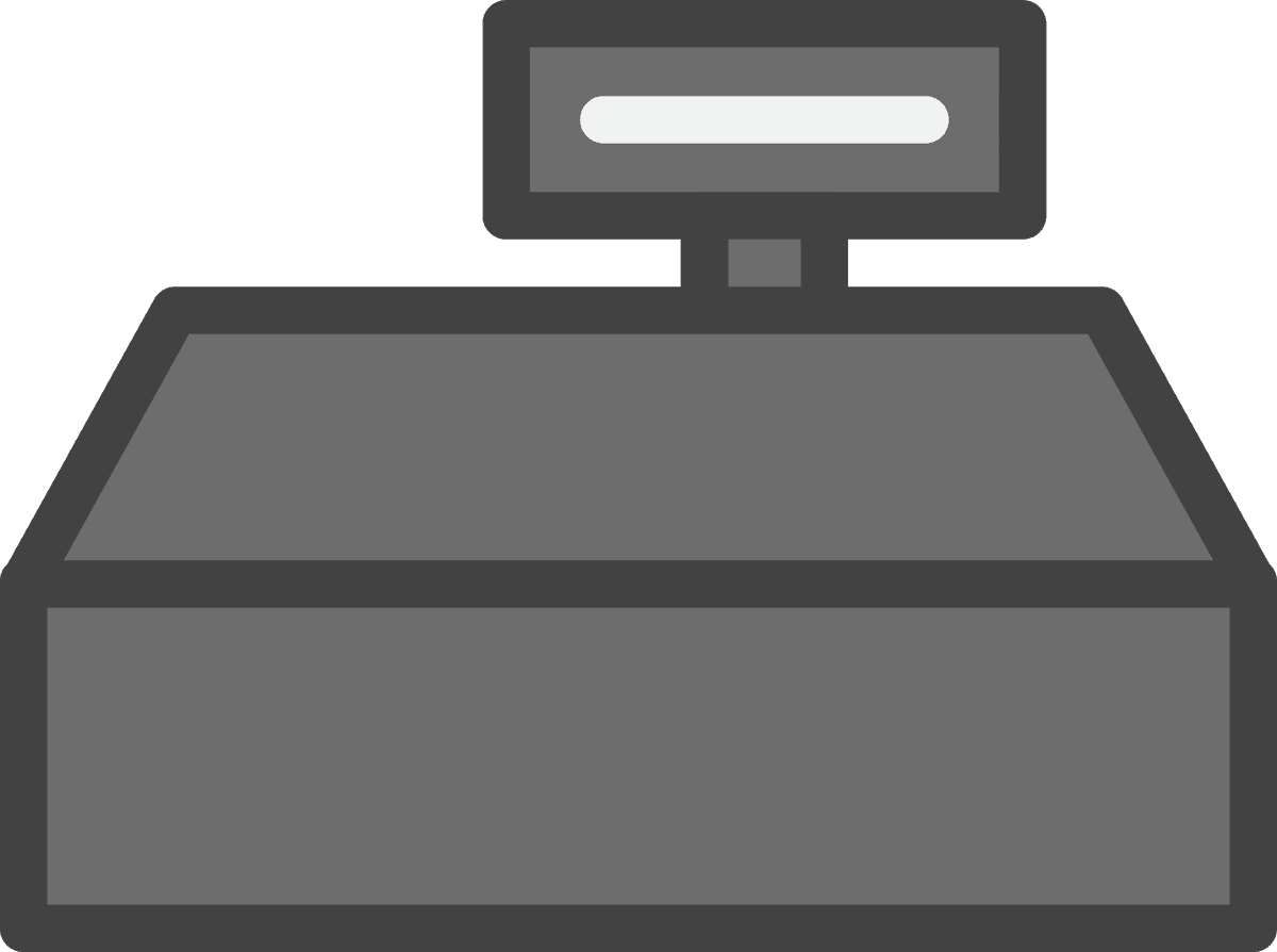 illustration daily stuff vector: sleek cash register for modern retail environments