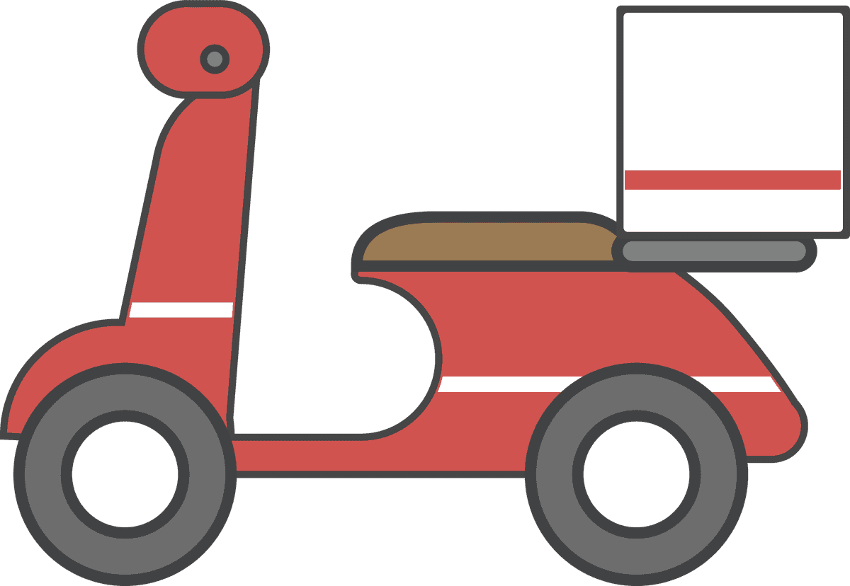 illustration daily stuff vector of a delivery scooter for quick and easy transport