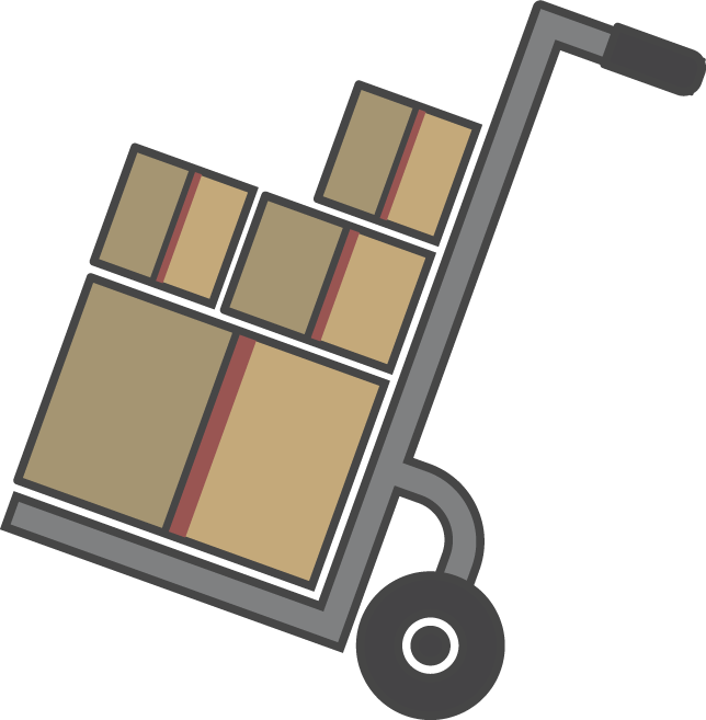 illustration daily stuff vector for efficient delivery cart loading and unloading process