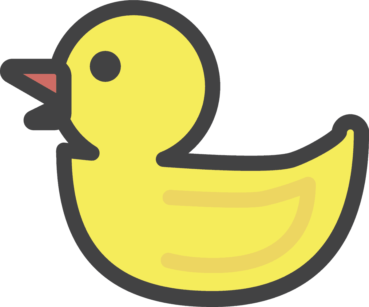 illustration daily stuff vector: cheerful cartoon duck for playful themes and children’s projects