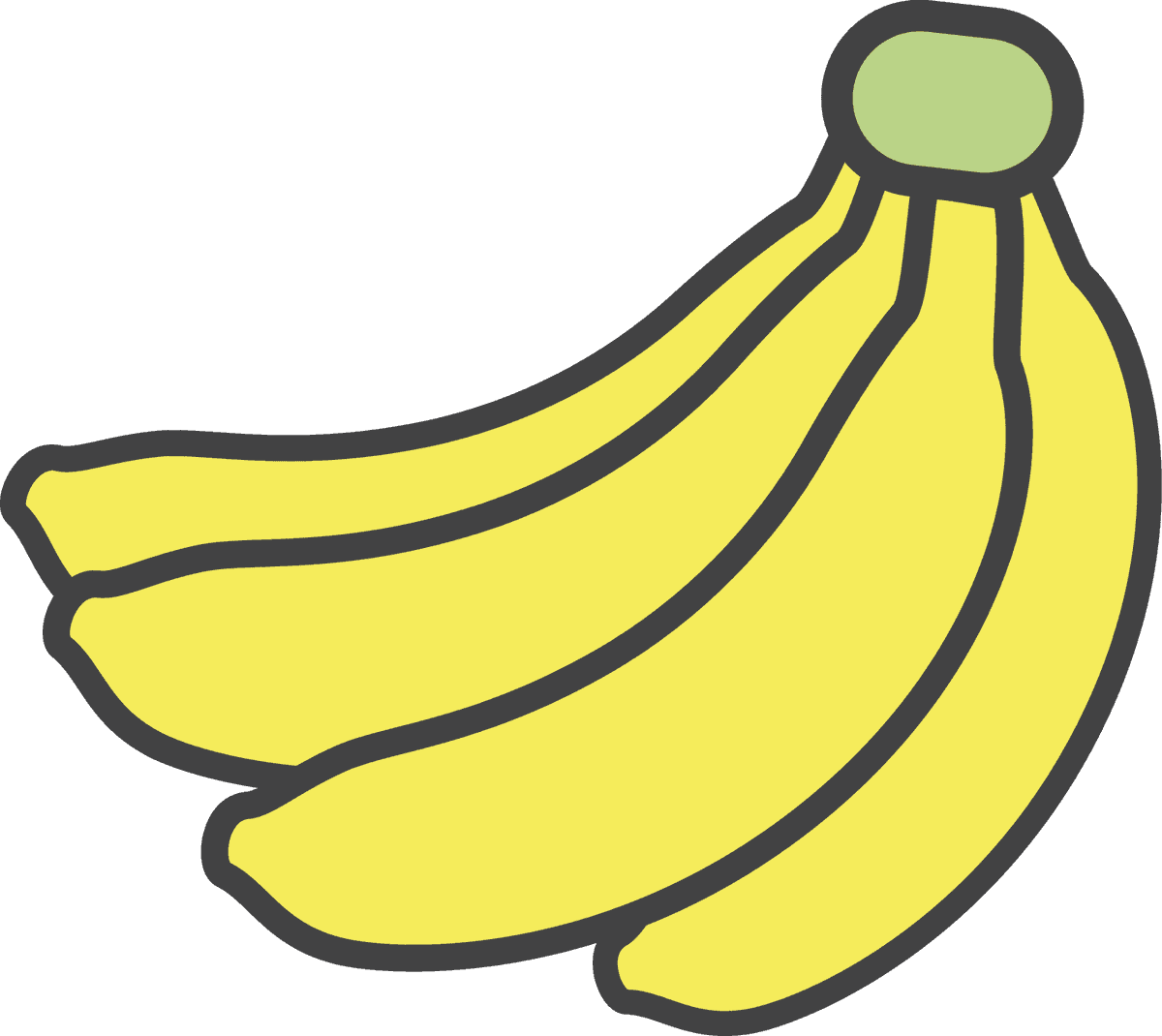 fresh banana bunch illustration daily stuff vector for healthy lifestyle promotion