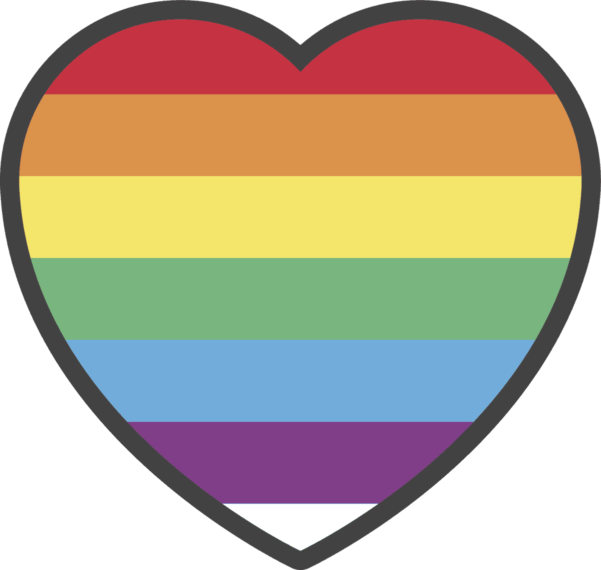 illustration daily stuff vector of a colorful heart symbol celebrating love and diversity