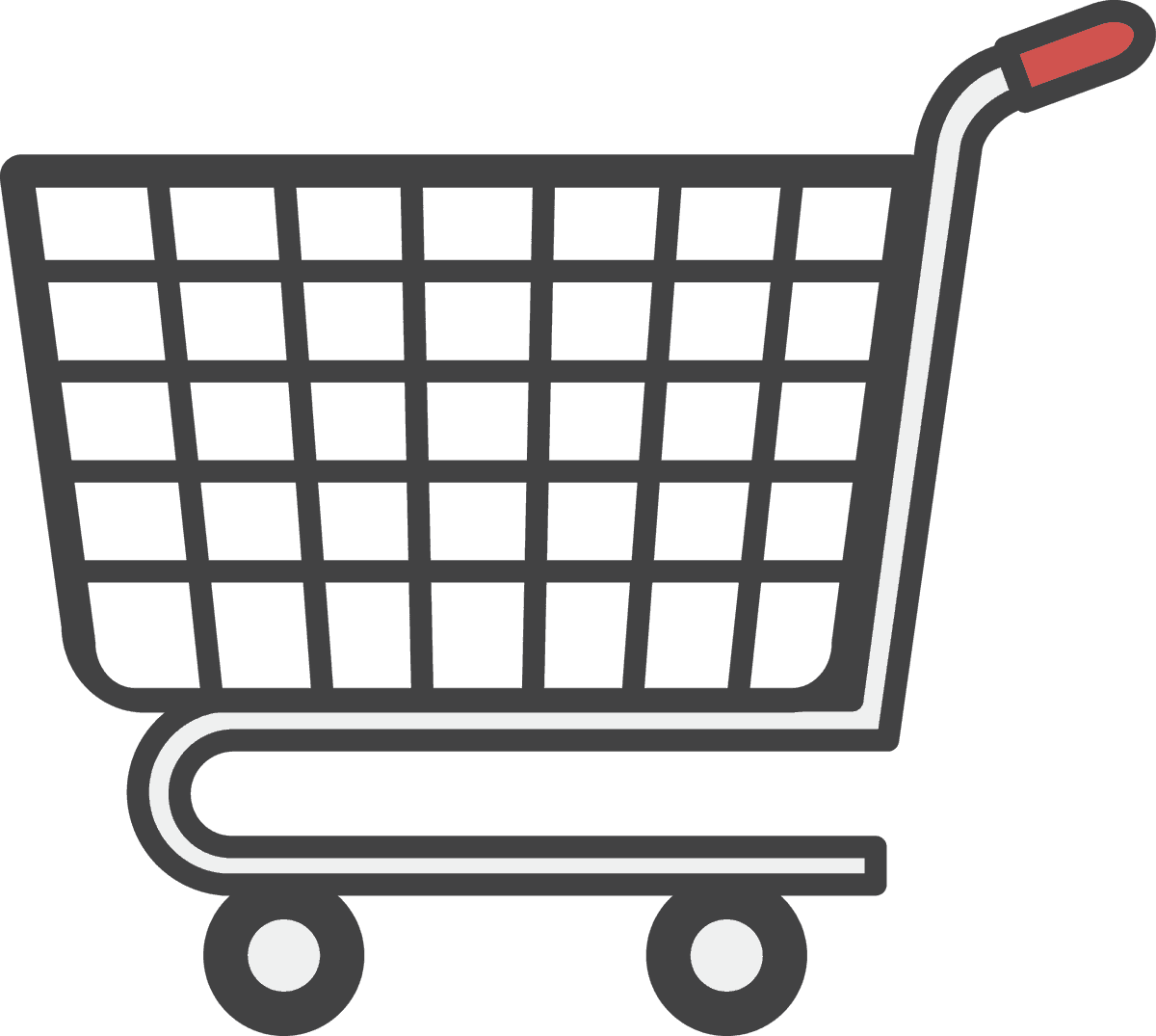 shopping cart illustration daily stuff vector for e-commerce platforms and retail scenarios