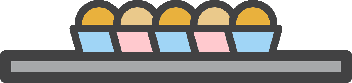 illustration daily stuff vector with colorful ice cream scoops on a tray