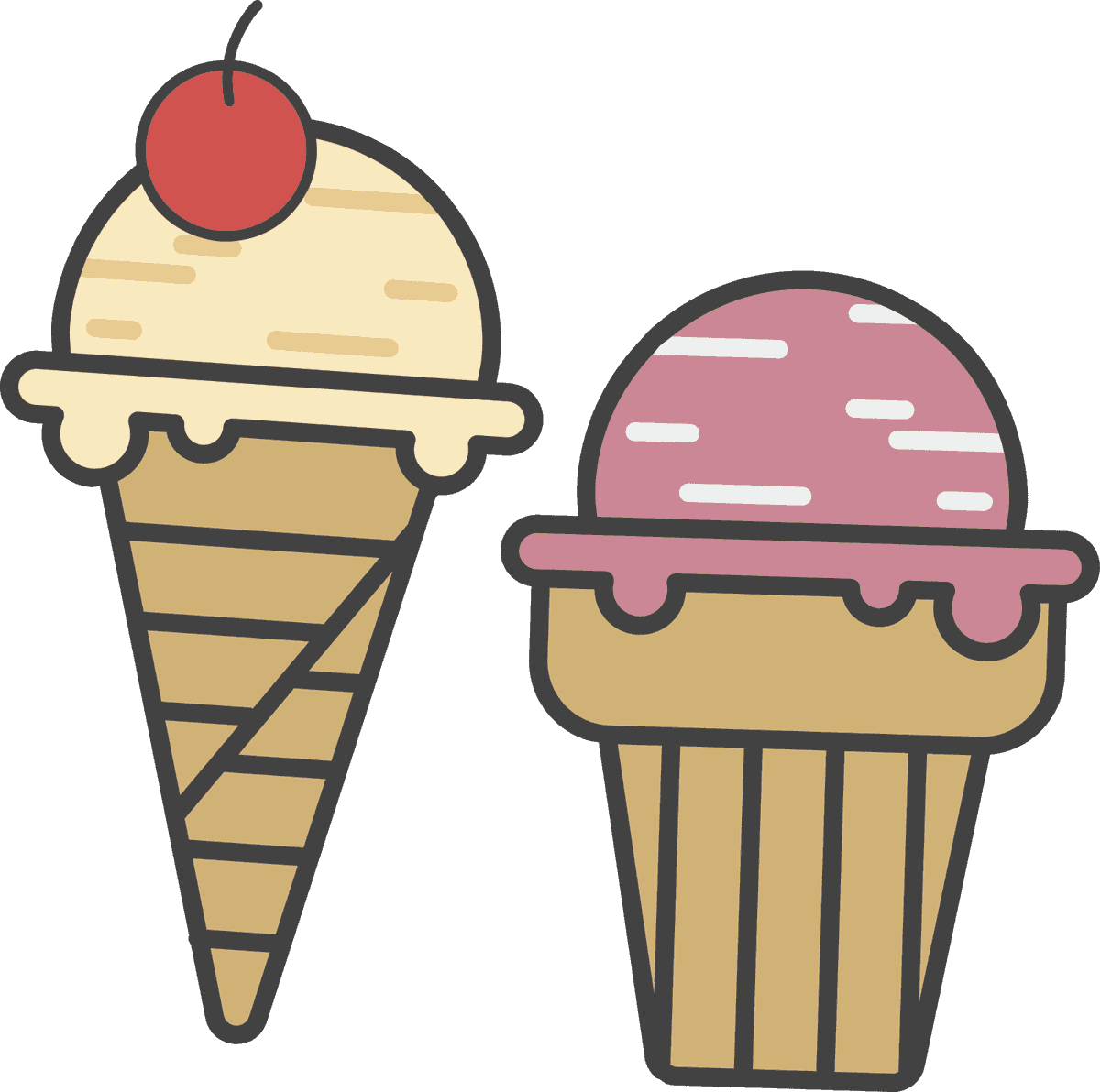 delightful ice cream cones illustration daily stuff vector for summer fun