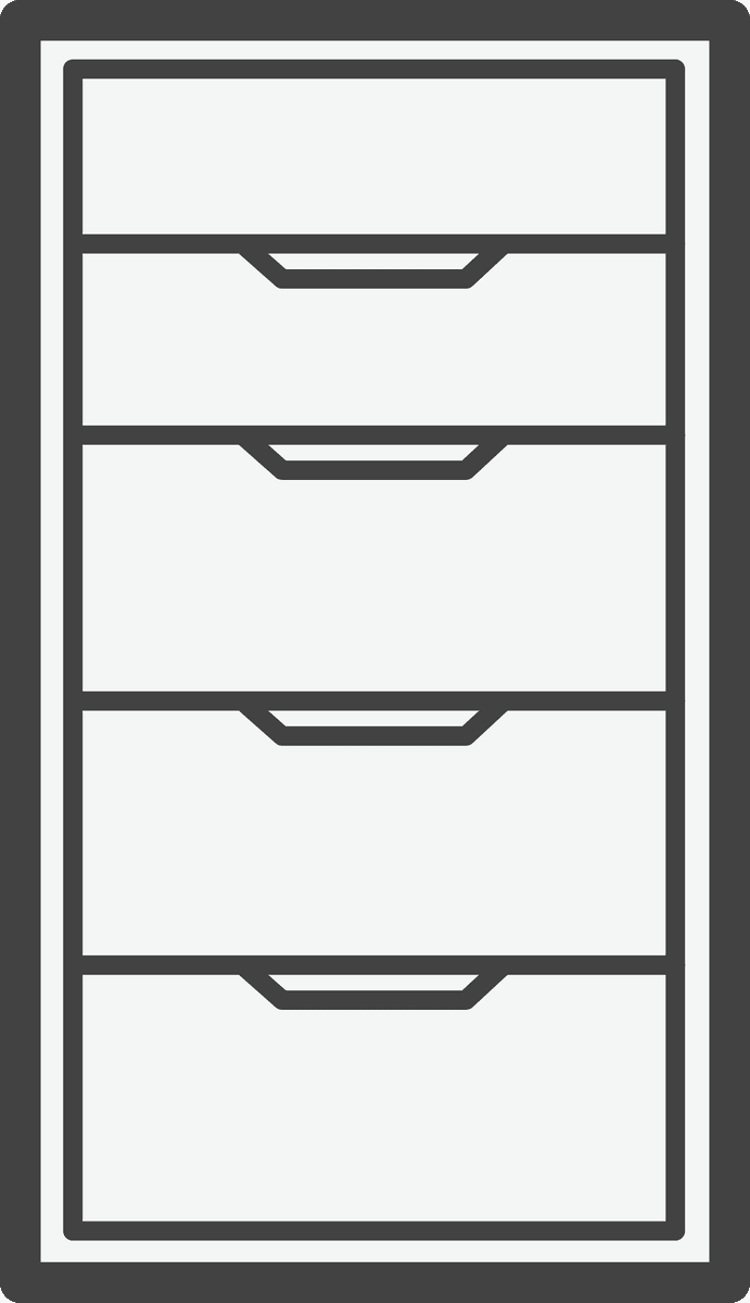 illustration daily stuff vector of a minimalist four-drawer storage cabinet design