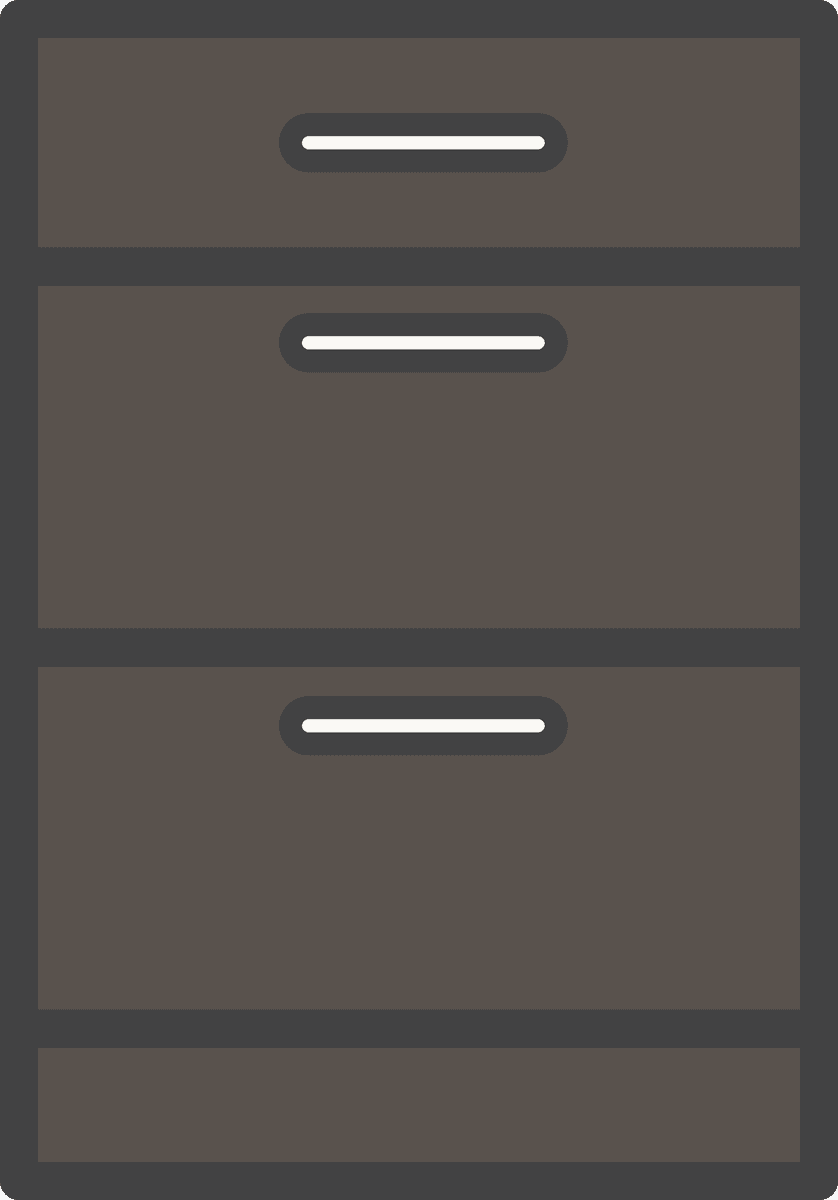 illustration daily stuff vector of a minimalist three-drawer storage unit for organized spaces