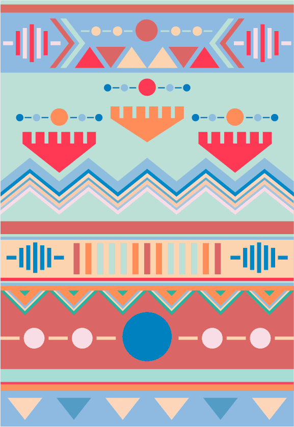 vibrant ethnic pattern illustration design for textiles, wallpapers, and cultural projects