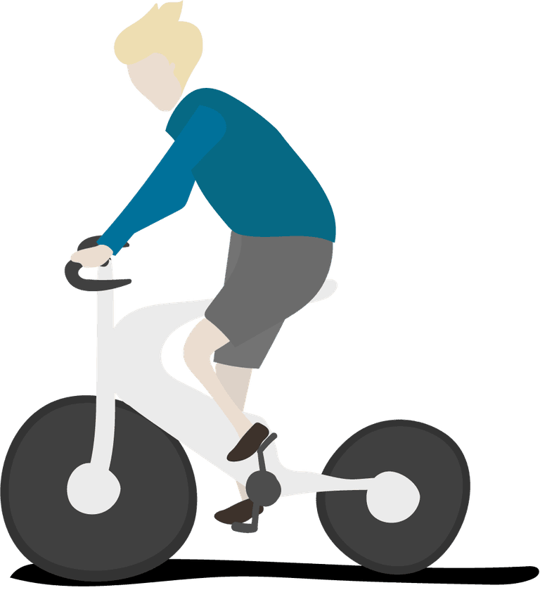 illustration human avatar vector of a cyclist enjoying a ride on a modern bike