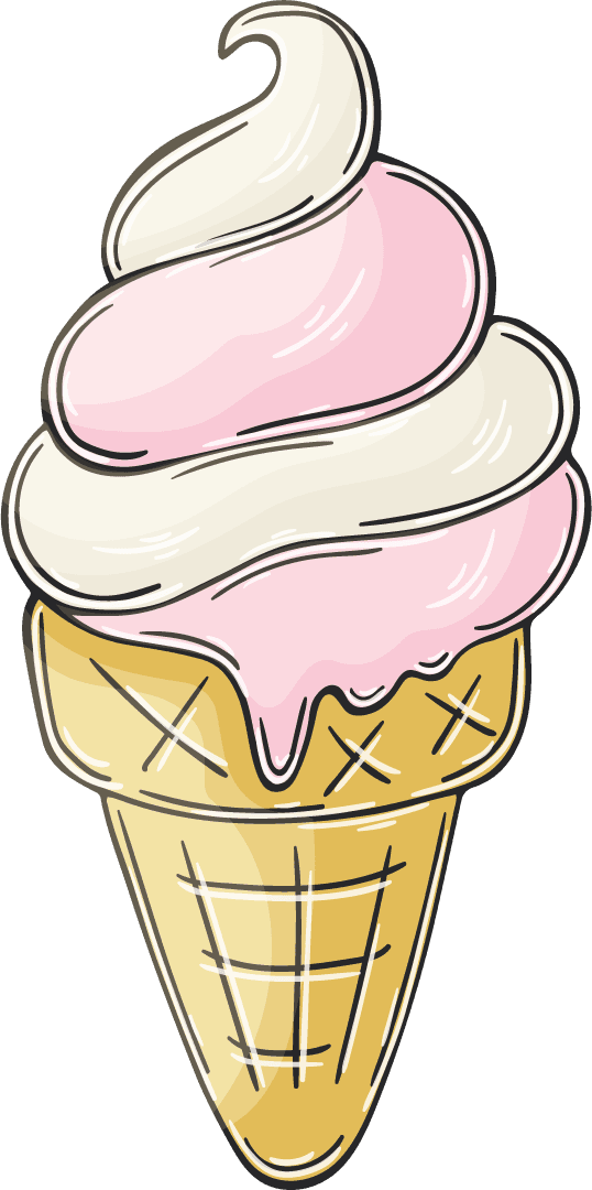 illustration in hand draw style sweet dessert graphic