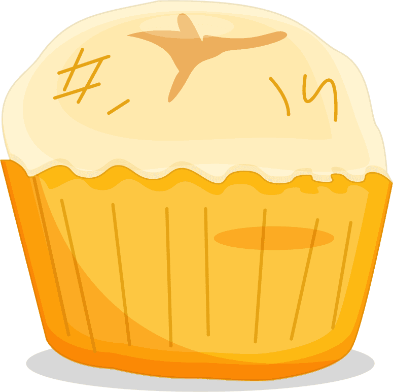 illustration of cakes and desserts with a fun, colorful cupcake design for bakery promotions