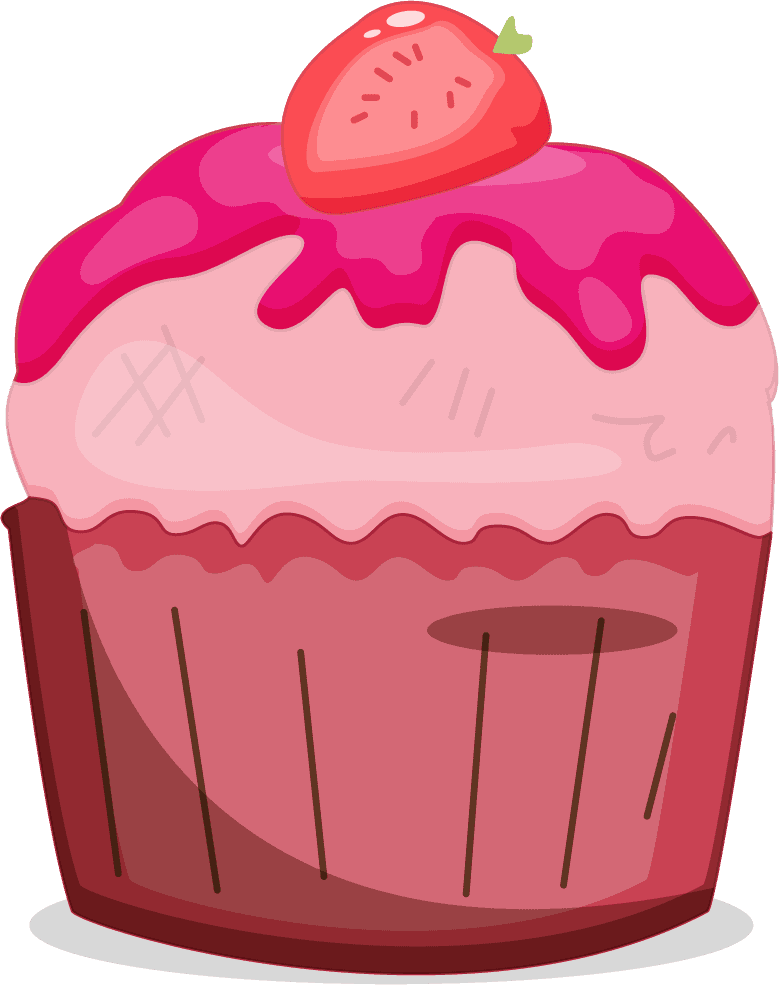 illustration of cakes and desserts with vibrant colors and playful details for celebrations