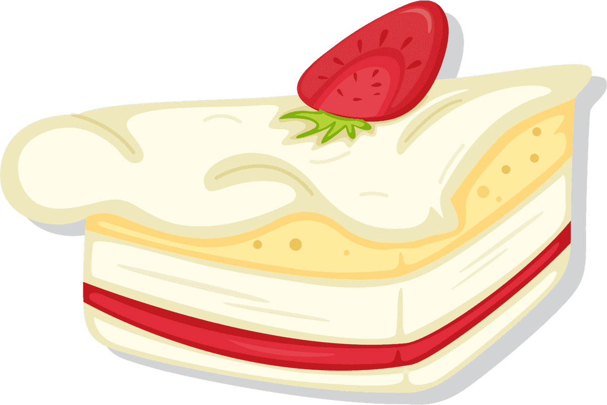 illustration of cakes and desserts with vibrant colors and delightful toppings for celebrations