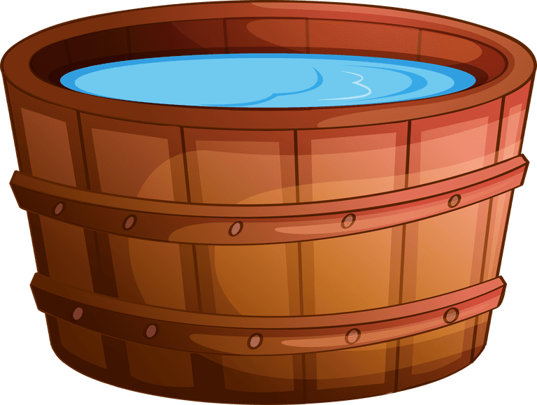 illustration of many buckets