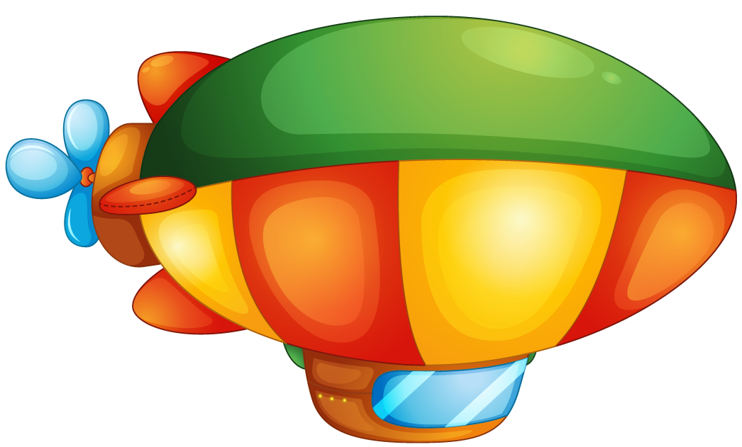 illustration of many plances and balloons