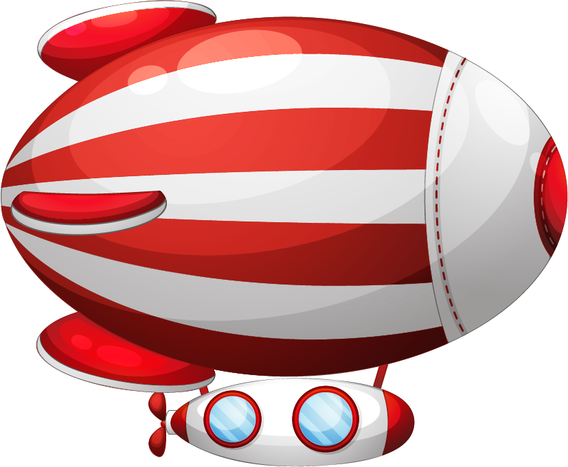 illustration of many plances and balloons