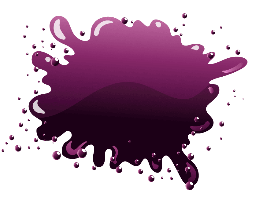 illustration of the painting ink splashes on a white background