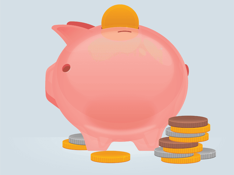 illustration piggy vector pig pink pretty piggy bank