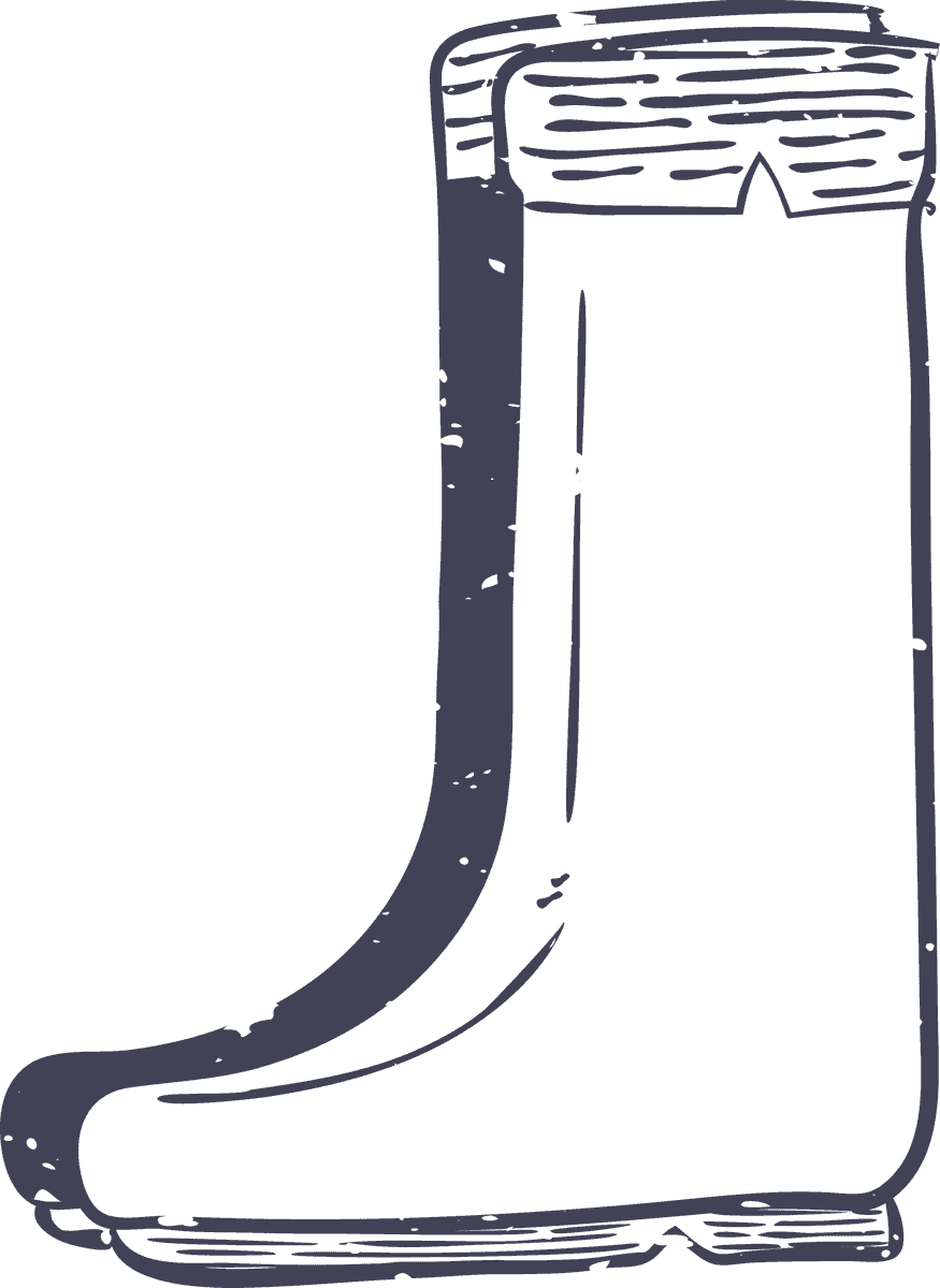 illustration summer beach objects icon featuring stylish rubber boot for rainy days