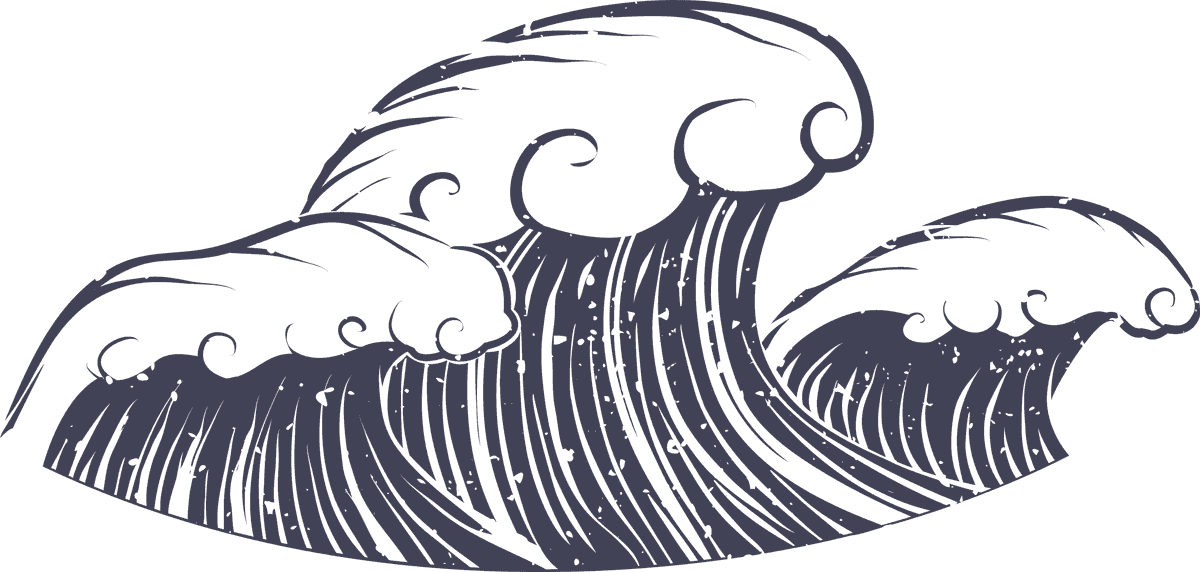 illustration summer beach objects icon featuring playful waves and coastal vibes