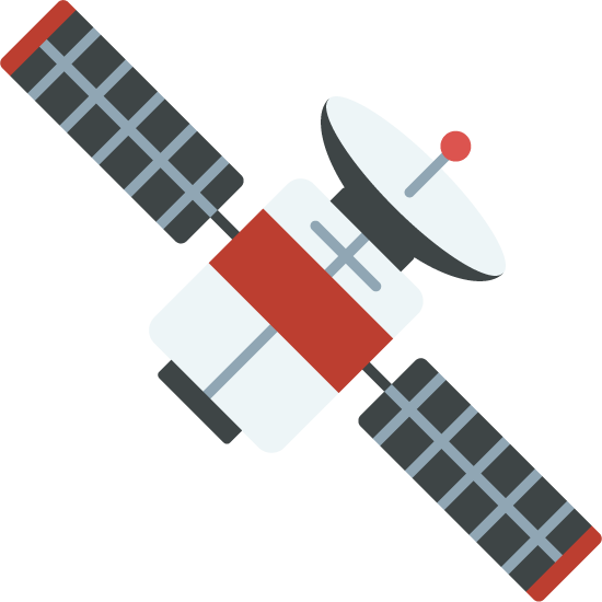 illustration technology objects for satellite communication in modern space technology