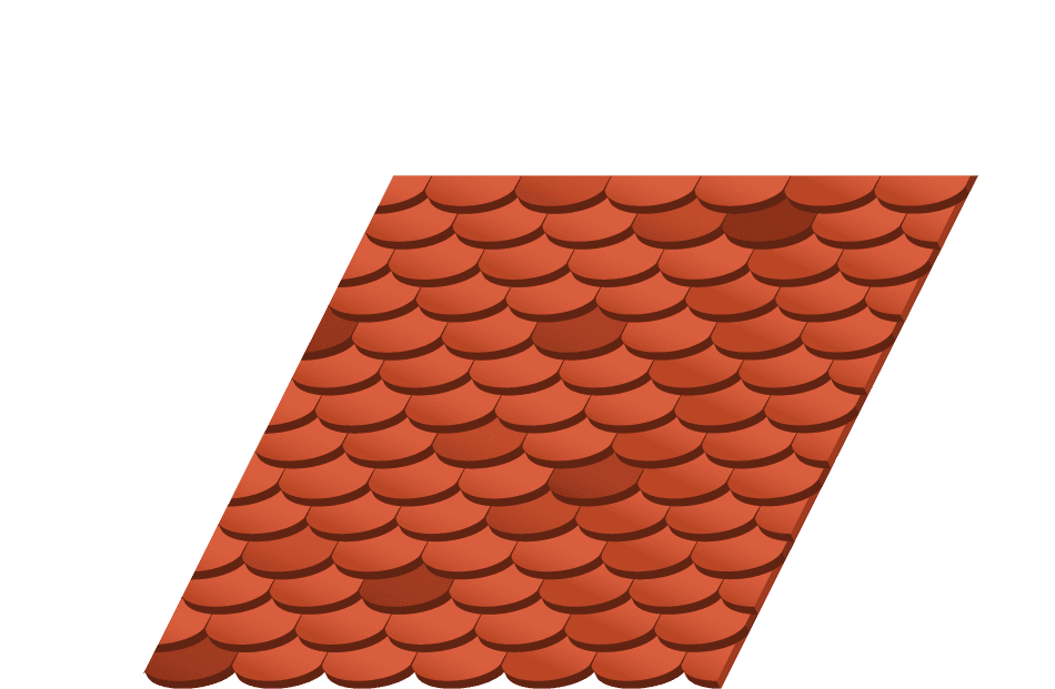 images different colors shapes fragments roof tile isolated illustration