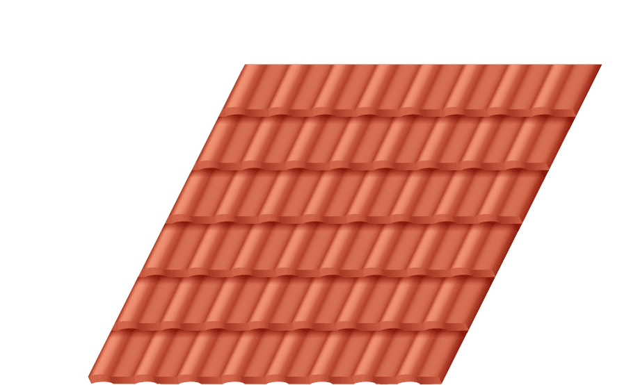 images different colors shapes fragments roof tile isolated illustration